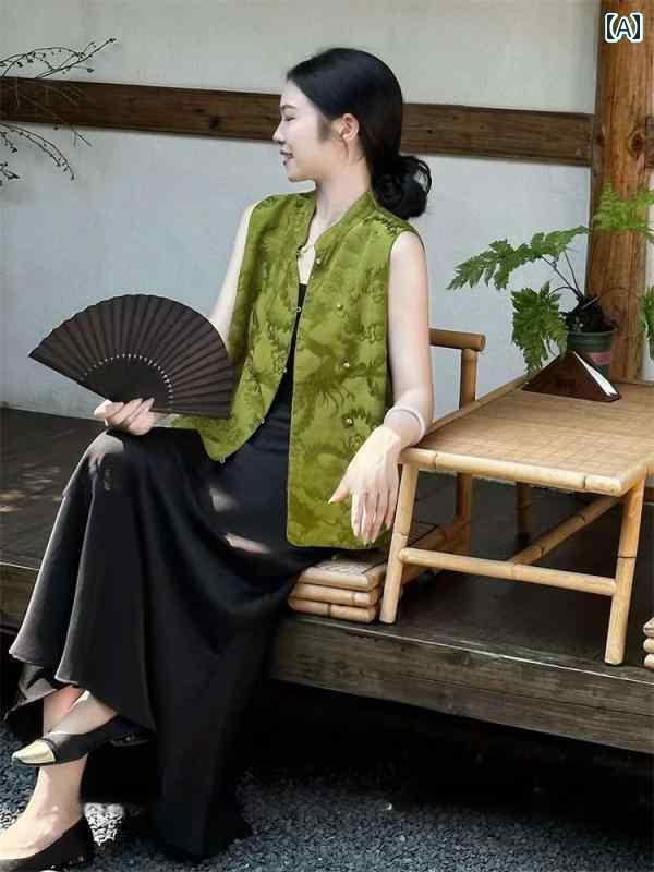 愛くるしげ  春夏 夏の 出で立ちは な 瀬戸もの風 お上さん服 民族 風 ハイエンド 凝った より良い 繻子スコート 背広 背広 仕掛けるです。