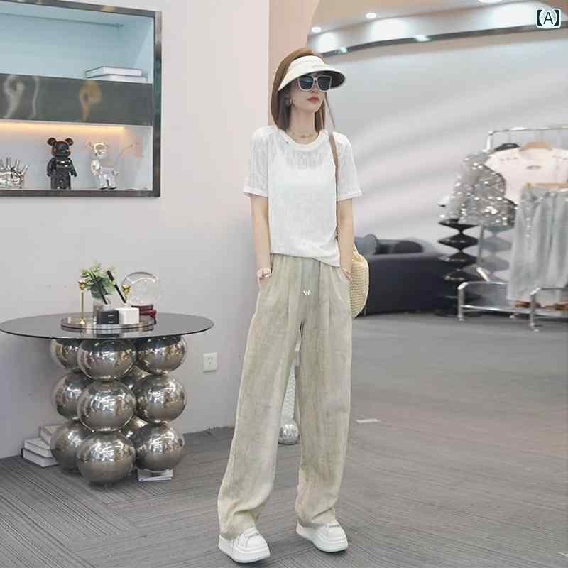 かわいい 春夏 2025夏服 大人 万能 半袖 Tシャツ レディースカジュアル パンツ ツーピース スーツが 揃う｜ホープ