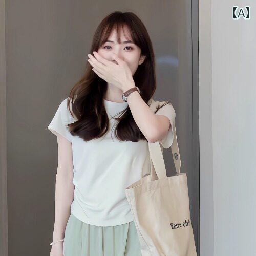 レディース コート 春 オシャレ 夏の レディース 服 2025 韓国 ootdは 美しい 半袖 Tシャツ トップス ツーピース スーツ 完全な セットを 着用 します