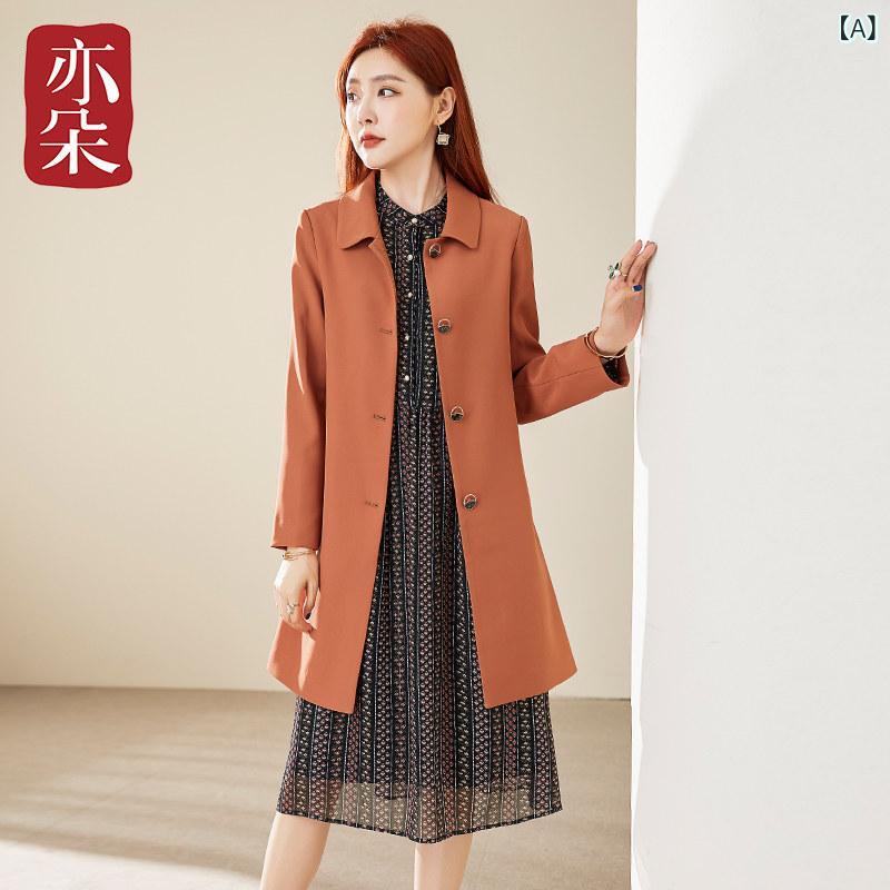 レディース コート 春 オシャレ 高級 ウィンドブレーカー 女性用 2025 春秋 S サイズ中長 ドレープ レディー スコート