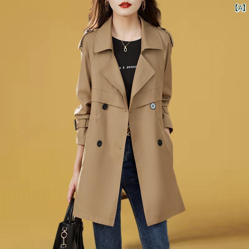 レディース 厚地の外套 春 オシャレ のの 烏兎 成人女性用 ウィンドブレーカージャケット 弱められた 大きさ 並み並み ロング 春服 ハイエンドの 熱っぽい 表現スタイル 2025年の