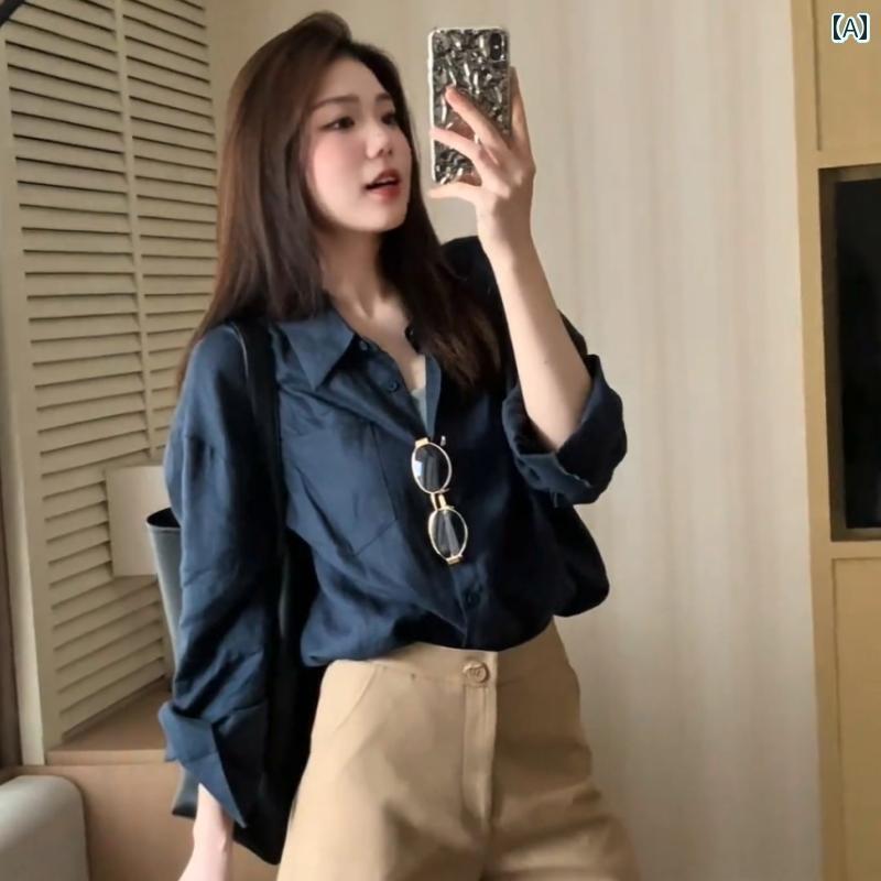 レディース トップス オシャレ 春先と 秋に 活躍 する レディース ゆったり アウターウェア シャツ。 ベーシックスタイル スタイル カジュアルで スリミング トップ。