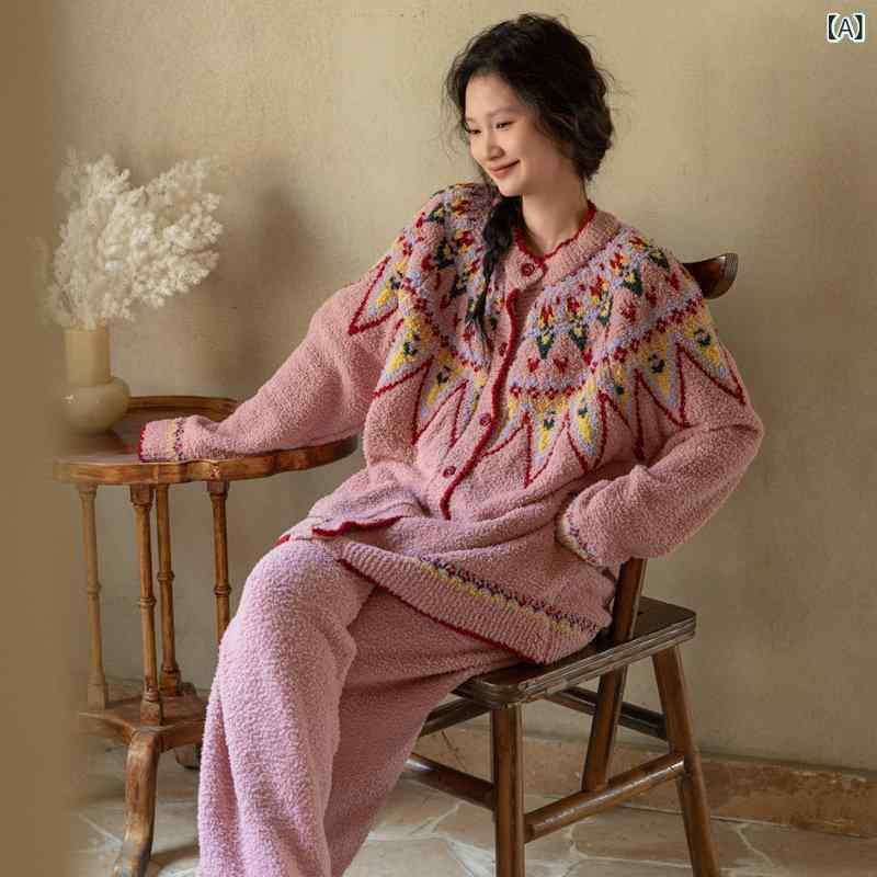 レディース お部屋お召しもの 愛くるしげ お上さん用 二分の一 外辺部 天鵝絨 パジャマ 秋冬 新 表現スタイルは 外で 着付ける できます 気が大きい大きさ コーラル フリース 介護ホーム 服 背広 冬