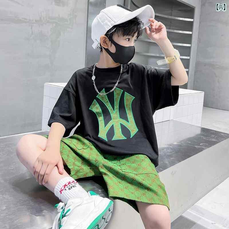 子供服 かわいい おしゃれ フランスの 男の子 夏の スーツ 2025夏の 子供服中 大人 子供の スポーツ ボーイズ スタイル クールでな