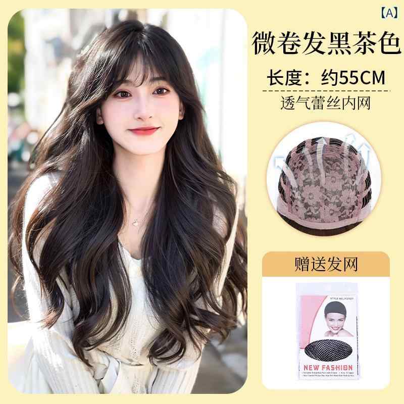 ウィッグ ロング レディース お上さん用 ウィッグ 盛りだくさん 尖端 仕掛ける コンピューターシミュレーション 髪の毛 羊毛 長い巻き毛 フレンチ ビッグウェーブ 表現スタイル 並み並み ロング ヘアウィッグ