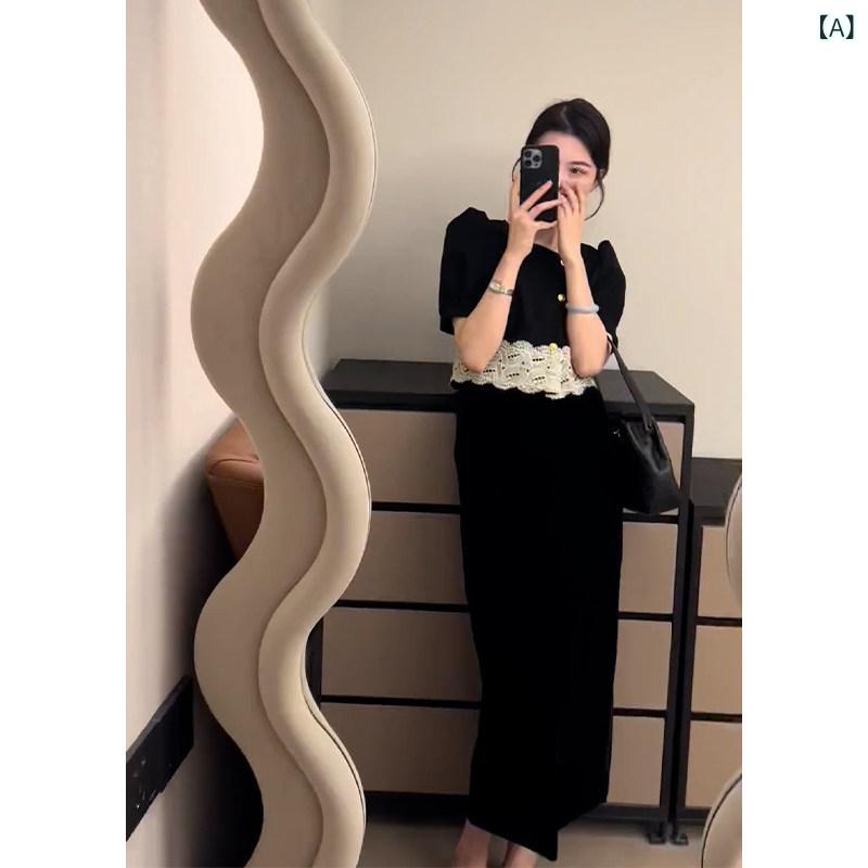 パンツ レディース ボトムス 大きめ サイズ レディース 夏服 太った 女の子 MM ドレス レトロ ロイヤル シスター 軽い 成熟 した 高級 感 肉を カバー し 薄手 ツーピース スーツを 見せる