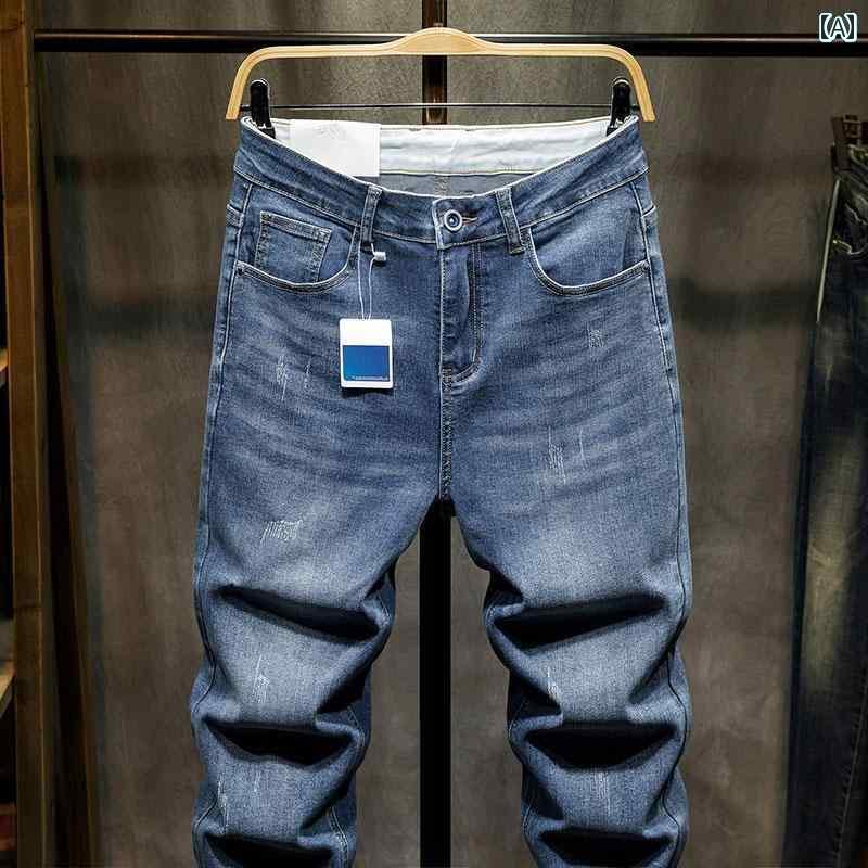 パンツ レディース ボトムス 春秋 夏の メンズジーンズ パンツ スリム フィート 大きめ サイズ サイズラージ メンズ高 弾性 スタイル