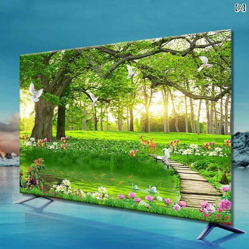 テレビカバー テレビガード オシャレ テレビ 壁掛け ダストカバー 55インチ 85インチ 液晶 保護 カバー 32インチ 布
