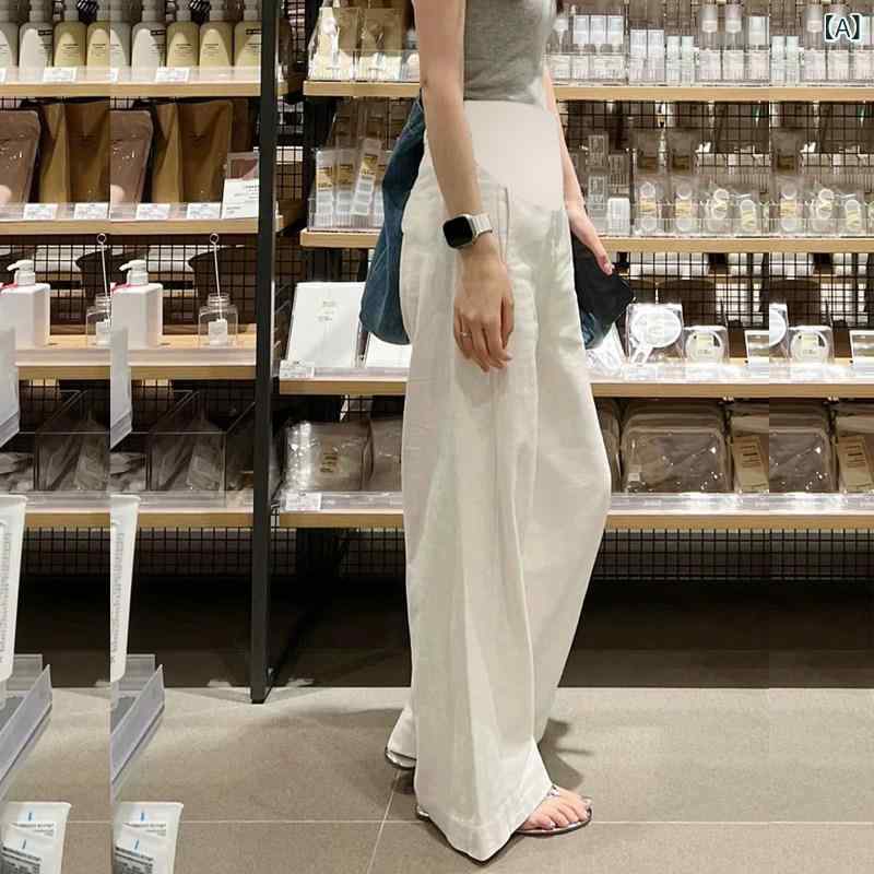マタニティ 御機嫌酉の方角 ズボン下 次の アデラ マタニティパンツ  夏の 薄っぺら 綿 リネンの 心地よい ズボン下 気が大きい大きさ ゆったり 広広とした レッグ
