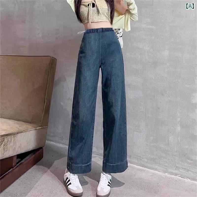 マタニティ ハイウエスト マタニティパンツ マタニティ ジーンズ 春秋 アウター 9 ポイント ワイド レッグ パンツ 裏起毛 厚手 小さい サイズ ドローストリング カジュアル ストレート 春服