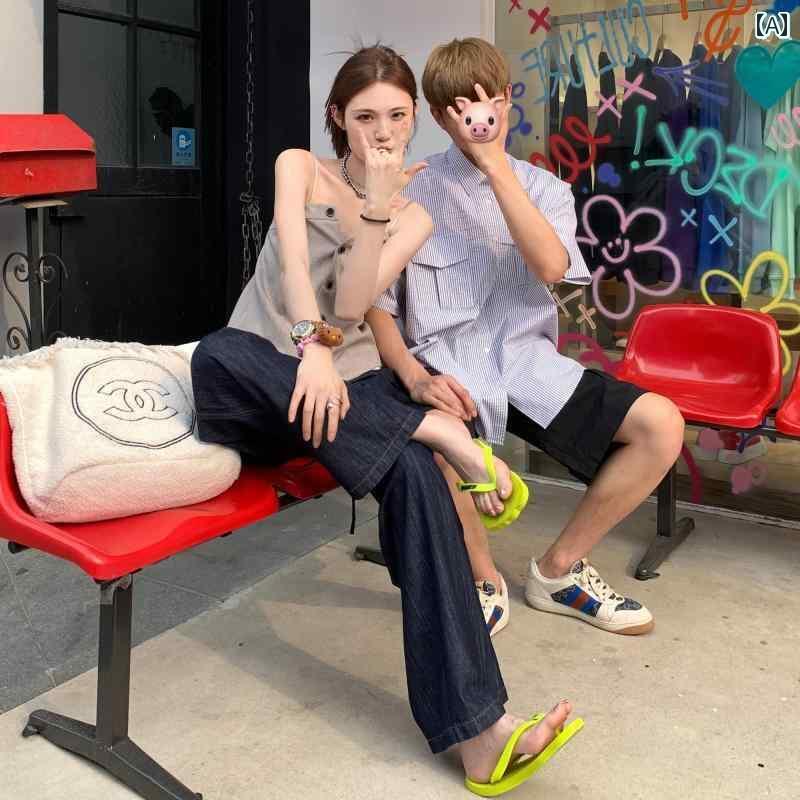 マタニティ ハイウエスト マタニティパンツ お腹 サポートなし 妊婦用 ジーンズ 春夏 アウター 夏 薄手 春秋 ストレート ワイド レッグ 妊娠 初期 パンツ