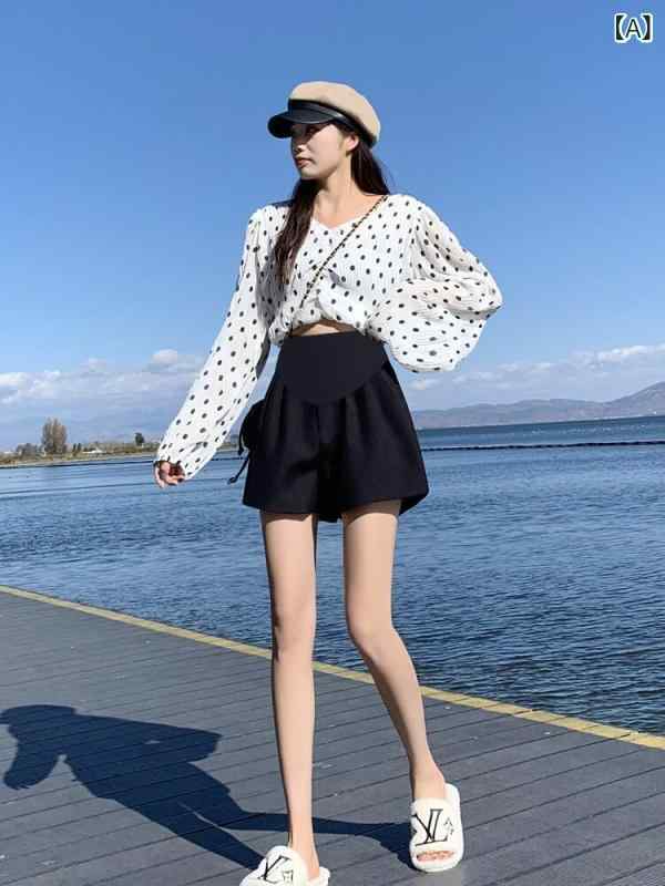 マタニティ ハイウエスト パンツ 妊婦用 夏 アウター ショーツ 薄手 スーツ パンツ カジュアル ゆったり 大きめ お腹 サポート 夏用 黒 レギンス