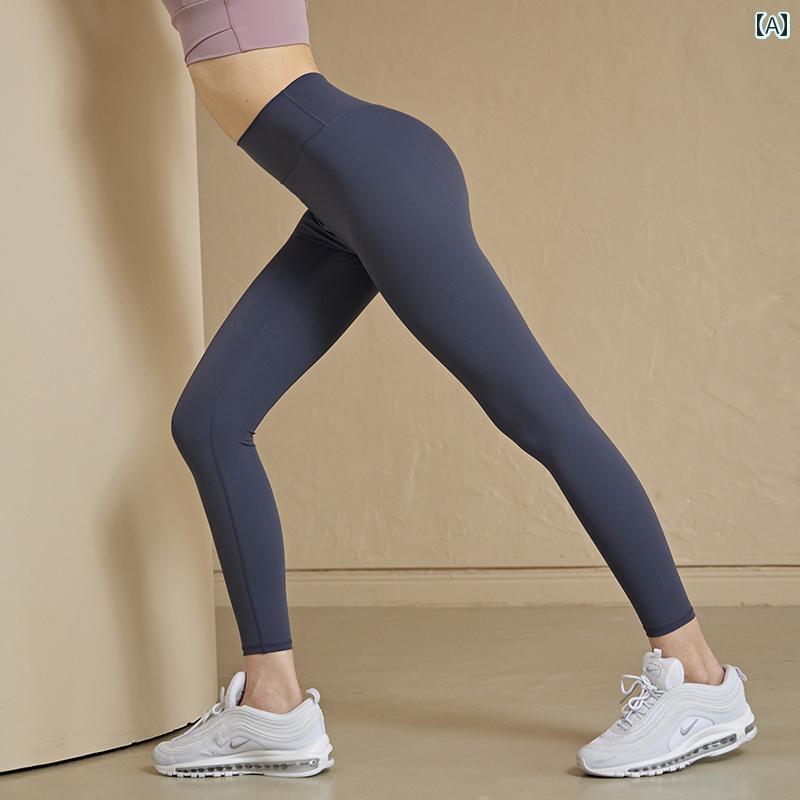 ヨガレギンス スポーツレギンス ヨガタイツ 女性用 ヨガ パンツ ハイウエスト ヒップ リフト 薄型 ピラティス ウェア 高級 プロ スポーツ フィットネスウェア 夏 ヌード