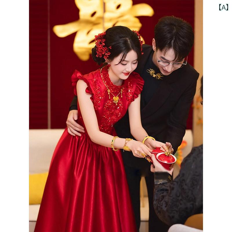 寄りあい御召しもの 御召しもの衣装 ロング衣装 乾杯 御召しもの 花嫁御寮  ぶどう酒 赤いこと ハイエンド 婚約 昼まえ 化粧着 ド 居住地 心地好い御召しもの