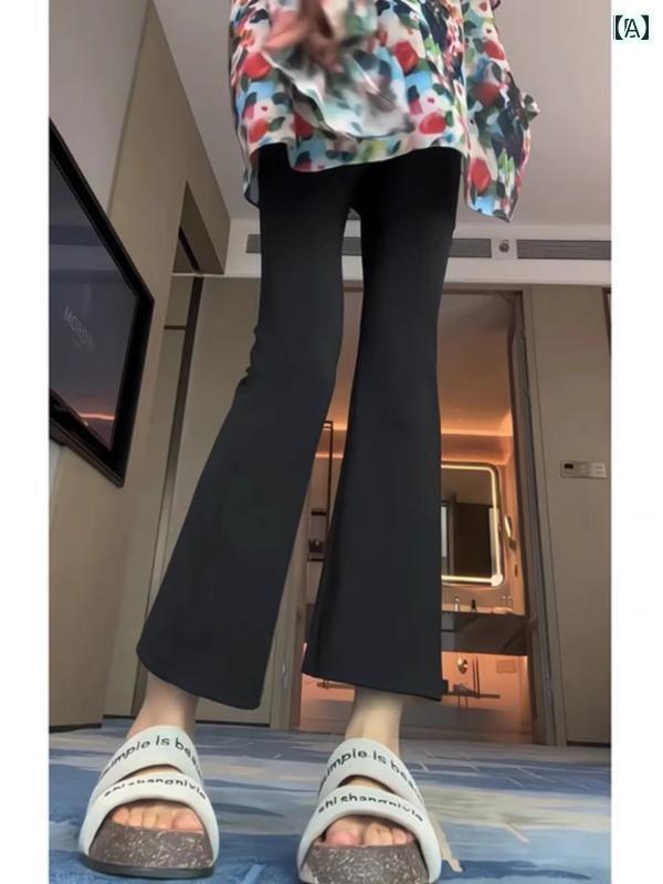 マタニティレギンス レギンス マタニティパンツ マタニティパンツ 夏 春秋 ホース シュー パンツ スリムフィット フレアパンツ お腹 サポート 秋 レギンス 小さめ カジュアル