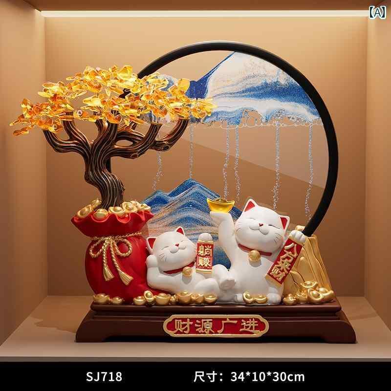 インテリア小物 置物 装飾 幸運の 木の 流 砂の 絵画 飾り リビング ルームの 装飾 新築 祝い 引っ越し オープン