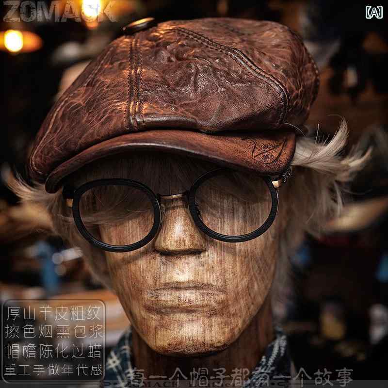 キャスケット ハンチング UV 紫外線 とり捨てる キャスケット ハンチング UV 紫外線 とり捨てる 革 八 角 かぶり笠 メンズ 秋冬 キャスケット 水茎の跡 屋さん ペンキ屋 ベア ミ カーキ アメリカン レトロ インス 表現スタイル 和風 成人女性用