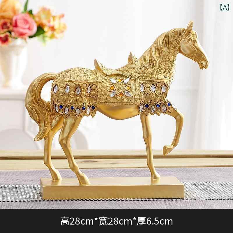 インテリア小物 置物 装飾 装飾品 馬の ワイン キャビネット 玄関 ホール リビング ルーム 幸運を 引き寄せる オフィス 家庭用 家具 引っ越し 祝い