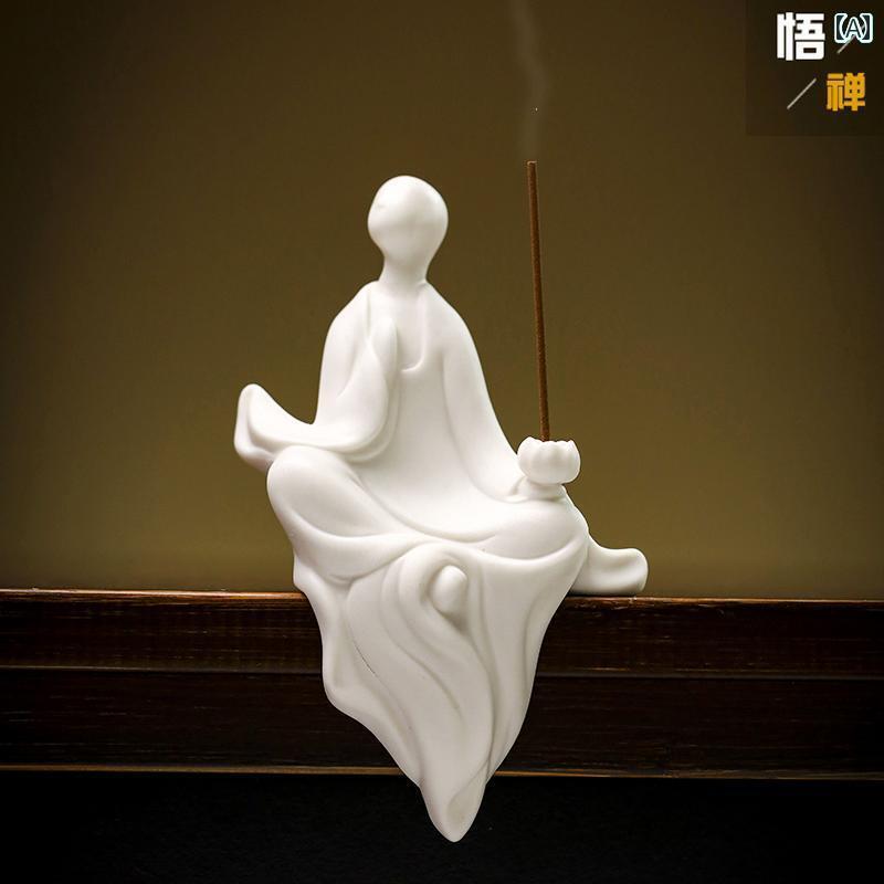 インテリア オブジェ おしゃれ 五 象 仏 陶器 禅 装飾品 小さい 僧侶 リビング ルーム 書斎 ポーチ 新 チャイナ風 写真 装飾