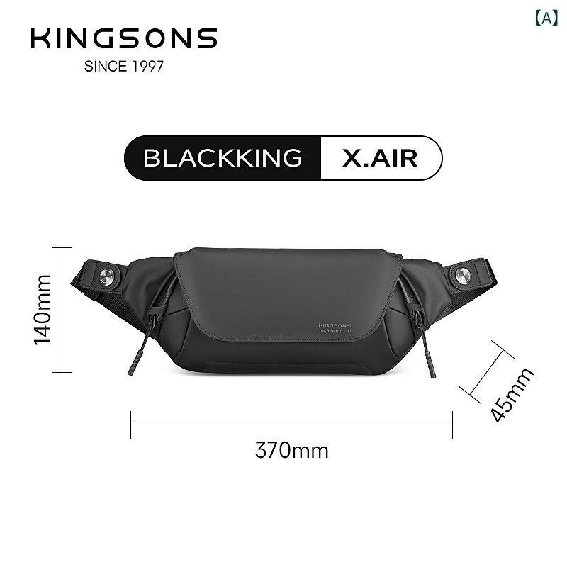 ショルダーバッグ ショルダー ワンショルダーバッグ ボディバッグ 斜め掛け King Saints メンズ チェスト バッグ メッセンジャーバッグ 潮 ファッション スポーツ サッチェル 機能的な 風 ウエスト シングル カジュアル