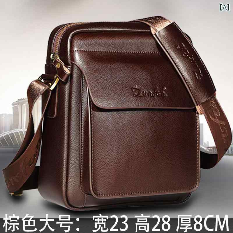 ショルダーバッグ ショルダー ビジネスバッグ リュック 斜め掛け Zunfan 革 バッグ メッセンジャーバッグ メンズバッグ ショルダーバッグ メンズビジネス カジュアル メンズ 牛革 吊り下げ バック パック