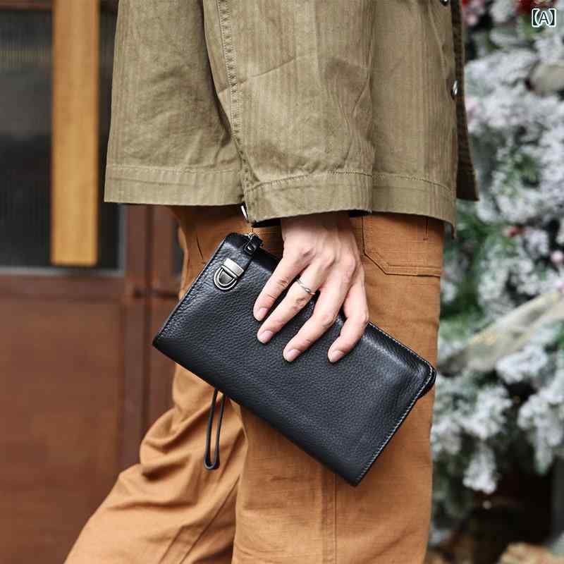 ショルダーバッグ ショルダー ビジネスバッグ リュック 斜め掛け Wanye トップレイヤー 牛革 メンズ クラッチバッグ カジュアル ビジネス 革 ロングウォレット大容量 スマートフォン バッグ|ホープ