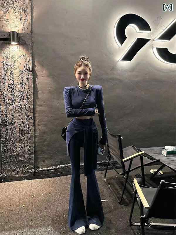 セットアップ お部屋お召しもの 衣装 汗水 愛くるしげ 熱っぽい 御姉さん 運動競技 心地よい 背広 レディース 春 遊撃手 ラウンドのど首 長袖 トップス 如何様物 背広 同盟罷工さあ美 太陽フレアズボン下