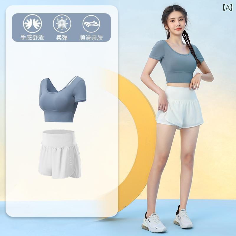 ヨガウェア ヨガパンツ ヨガ プロ ヨガ スーツ レディース 夏 タイト 半袖 ランニング 速乾 服 専用 ジム トレーニング スポーツウェア