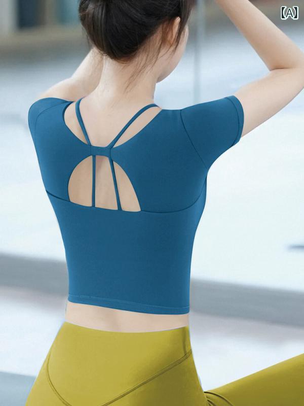 ヨガウェア ヨガパンツ ヨガ ヨガ ウェア 2025新 プロ 仕様 ピラティス 上級 スポーツ トップス 女性用 美しい 胸 パッド 付き トレーニング フィットネスウェア