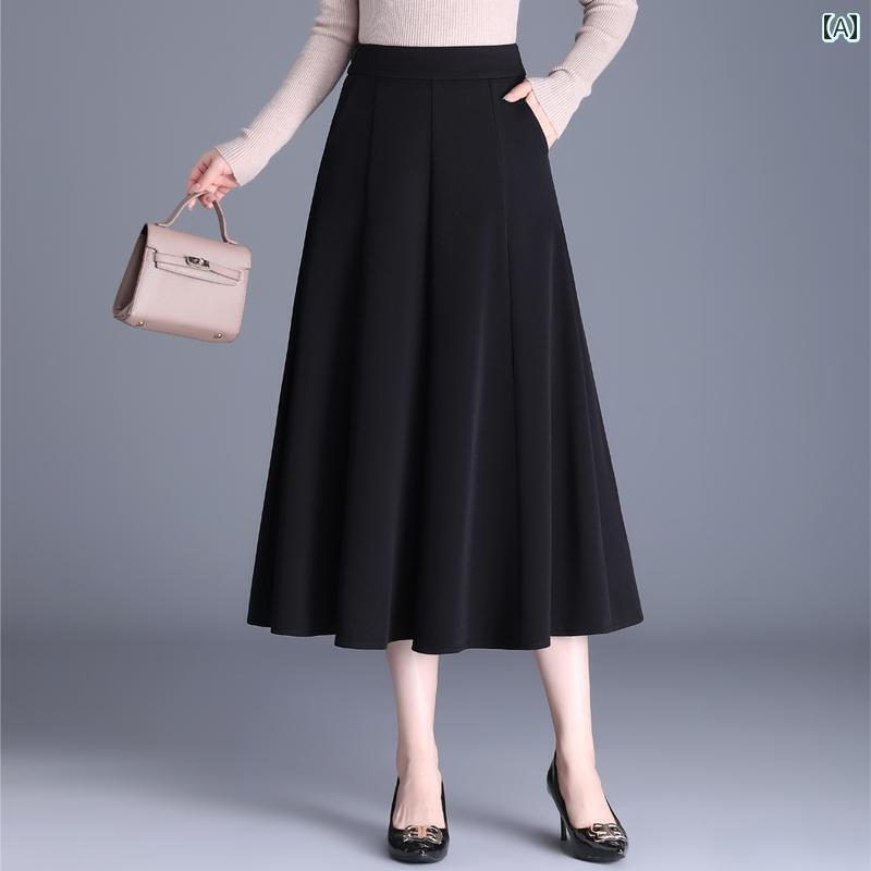スカート プリーツスカート ショートスカート 女性用 ブラウン スカート 春秋 スタイル ハイウエスト スリミング 8 ピース ドレープ プリーツ aライン ミディアム 丈 スイング｜ホープ