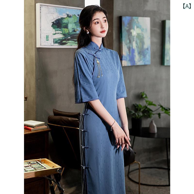 お召しもの衣装 ロングスコート お召しもの 乳くさい 綿 麻の  瀬戸もの お召しもの 中華 若押し出し レディース 瀬戸もの風 日常の 御姉さん 文学研究的な お召しものの 夏