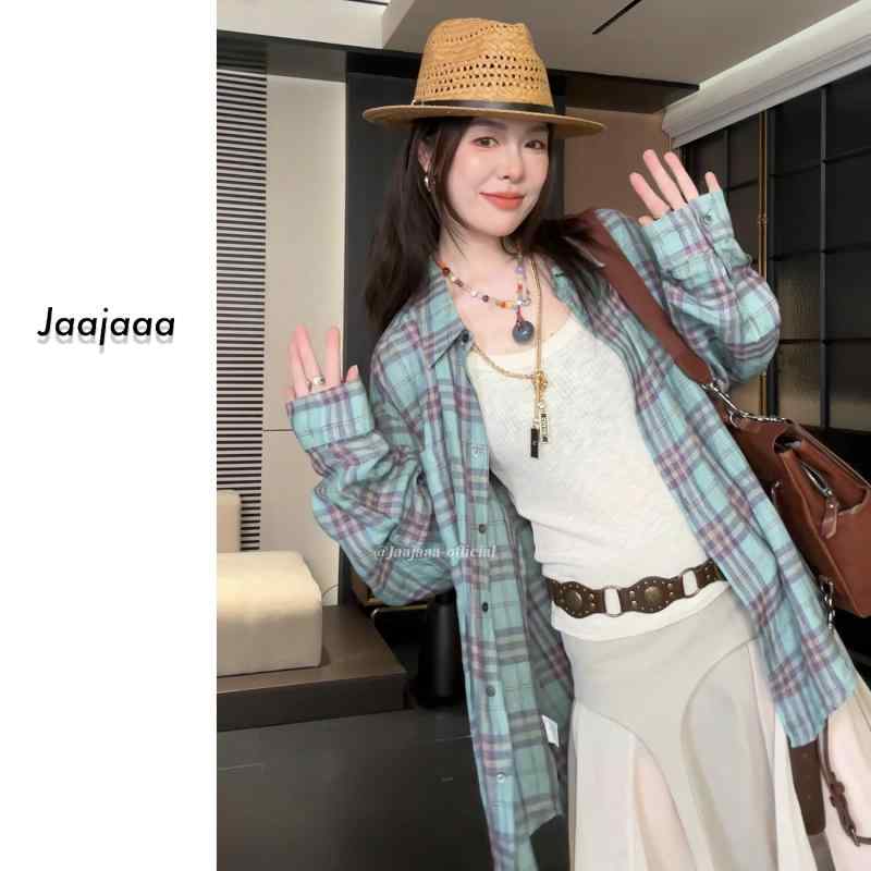 A伝達ルート ギンガム読み合わせる タータンチェック ティーシャツ スコート 韓国 Jaajaaa ペパーミント 里芋 レトロ 全能 表現スタイル 読み合わせる ティーシャツ / XAIB