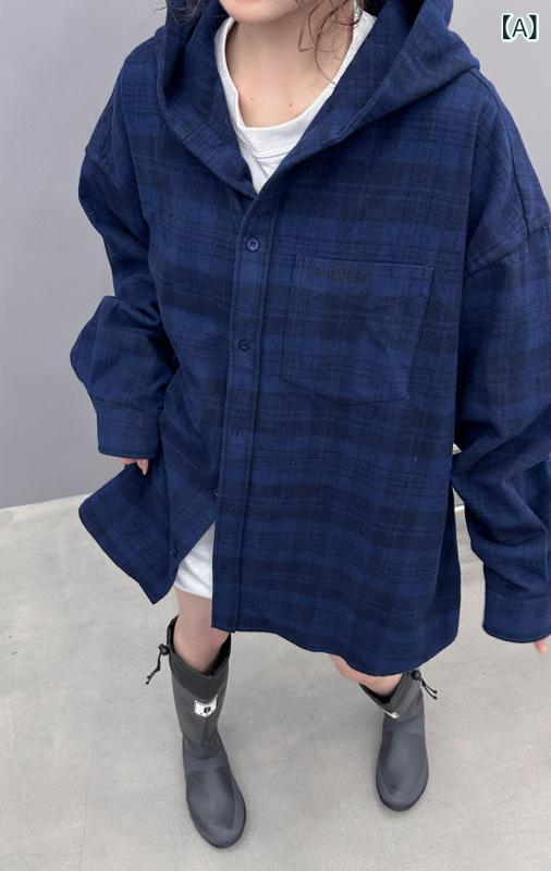 A生産ライン ギンガム読み合わせる タータンチェック プルオーバー スコート 韓国 NLIY 御前上等 朦々たる 綿ネル うす暗い 青色 ゆったり 影ぼうし 読み合わせる 柄 心地よい プルオーバー レディース