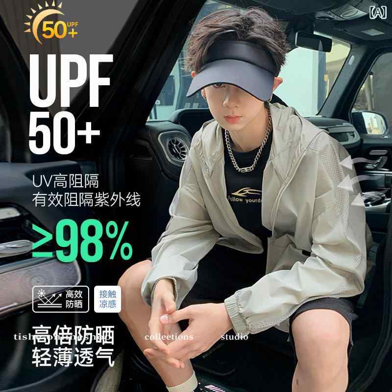 キッズ トップス パーカー 日焼け防止 男の子用 日焼け防止 服 2025夏 通気性の ある 肌着 子供用 軽量 クール ジャケット用