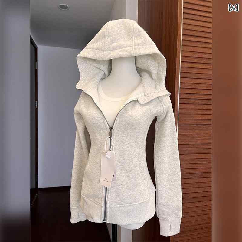 レディース トップス かわいい 女性用 スリムフィット ジャケット ストレート ショルダー セーター 春秋服 パーカー ウエストに ぴったり フィット する タイト ショート トップ 2025年新 スタイル