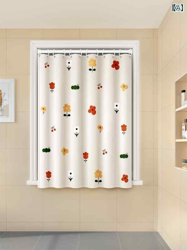 オシャレ インテリア 浴室 トイレ用 特殊 カーテン キッチン ロール トイレ 窓用 パンチングなし 防水 遮 光