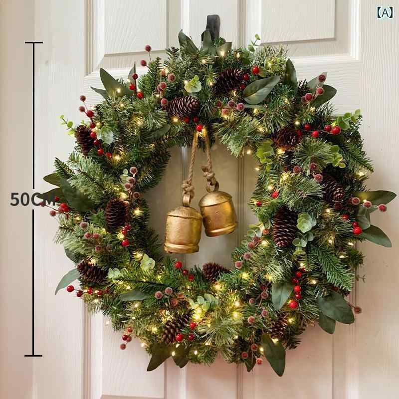 インテリア オブジェ サンタ クリスマス ギフト リース 5080 CM ドア 吊り 窓 ホテル フロント デスク 屋内 屋外 ペンダント