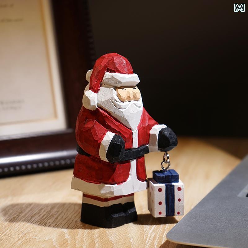 楽天市場】木彫り アンティーク クリスマスデコレーション