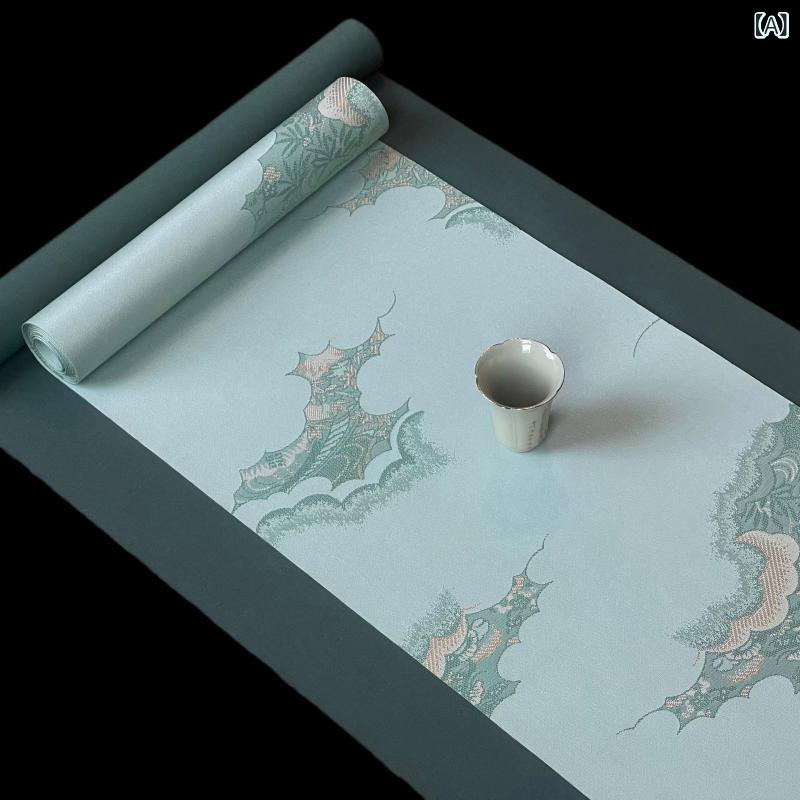 テーブル ランナー おしゃれ 雲 霞 翠 軒 錦織 茶器 セット 新 中国 禅 テーブル ランナー 吸水性 茶 旗 西陣織 卓 布 マット|ホープ