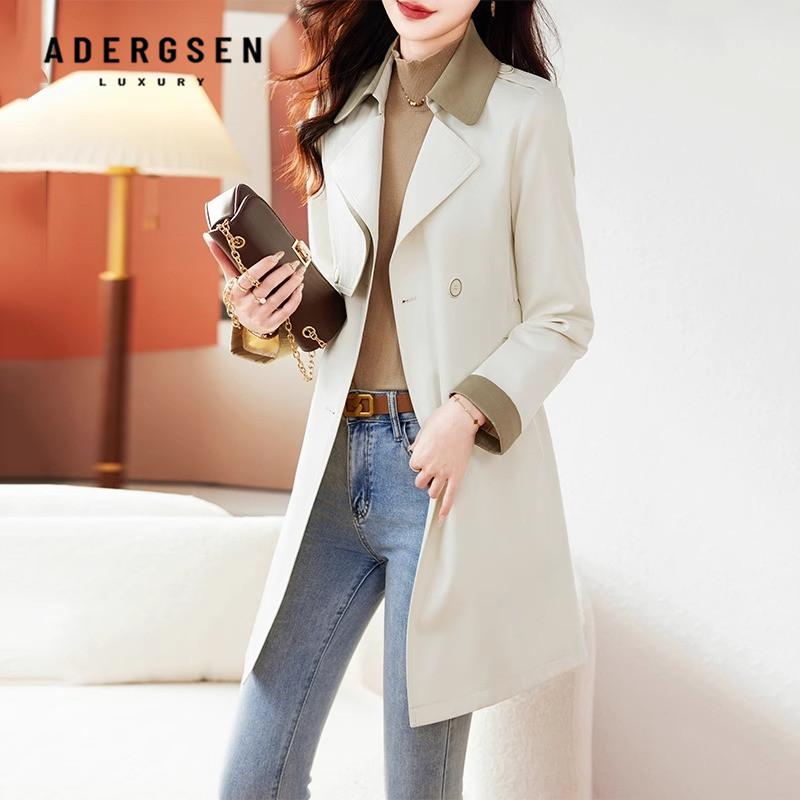 トレンチコート レディース スプリングコート アウター ジャケット コート 秋冬 秋服 冬服 初秋 細身 スリム 着痩せ スタイルアップ 上品 エレガント きれいめ 高見え おしゃれ カジュアル シンプル 着回し 万能｜ホープ
