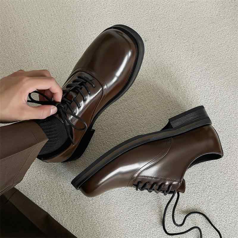 メンズシューズ デルビー 茶色 スクエアトゥ 厚底 インソール 身長アップ ブリティッシュスタイル 光沢レザー カジュアル ローファー 普段使い 合わせやすい 革靴