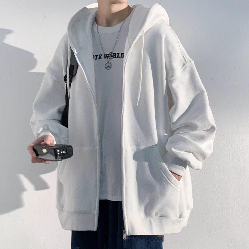メンズ パーカー フード ジップアップ ゆったり フィット 春秋 アウター アメカジ スタイル カジュアル トップス スウェットシャツ ストリートファッション 快適 着用｜ホープ