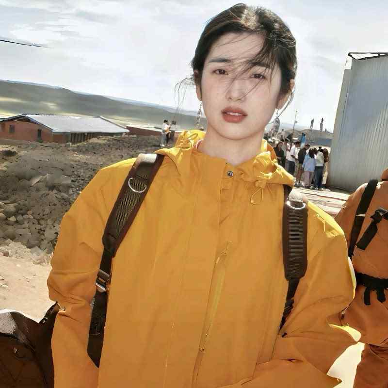 レディース 登山ジャケット ひまわりイエロー 三合一 防風 防水 ハイキング トレッキング 高級感 アウトドア 軽量 伸縮性 吸湿速乾