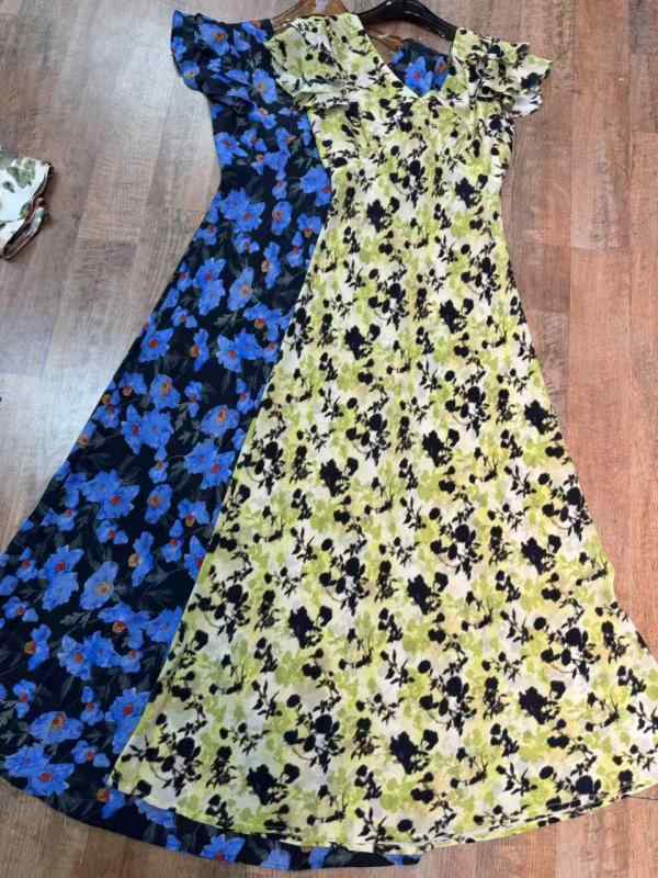 ワンピース レディース 夏 シルク 花柄 Vネック マキシ丈 キャップスリーブ フラワープリント 上品 軽やか 涼感 日常使い