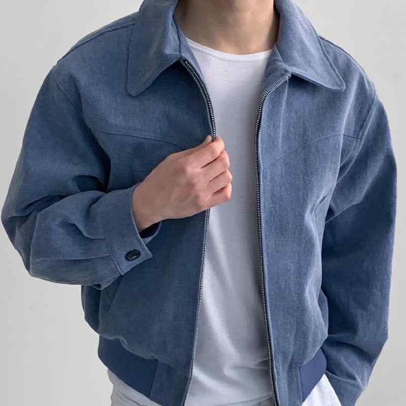 ジャケット メンズ 春秋 パイロット 迷彩柄 レトロ 水洗い加工 短丈 ゆったり ジッパー スタンドカラー カジュアル ストリート アウトドア コットン混 軽量 韓国風