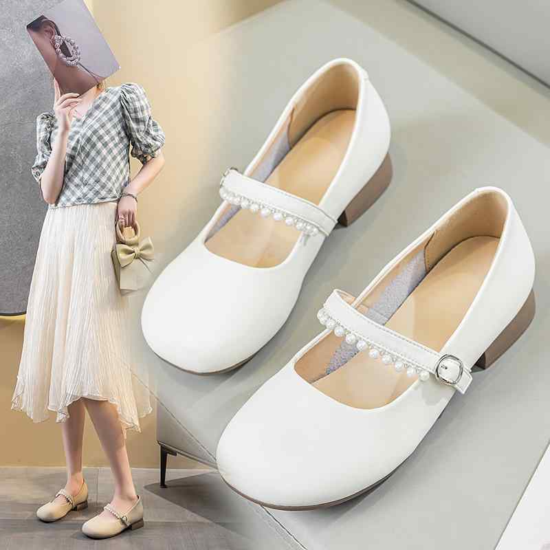 メアリージェーンシューズ レディース 春夏 フレンチ表現スタイル 生産ライン石ころ 浅口 女子らしい 木目細かシューズ 割れ易い  軽さ 履き気味合い 好いたらしい お上さん用 靴 汎用 コーデ 相応う サクラ色系 色合い 上がり下がり