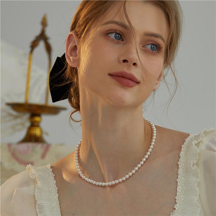 レディース ネックレス パール パール 鎖骨チェーン ショート シンプル 上品 ミックス レイヤード フレンチスタイル 女性アクセサリー カジュアル デイリー ジュエリー|ホープ