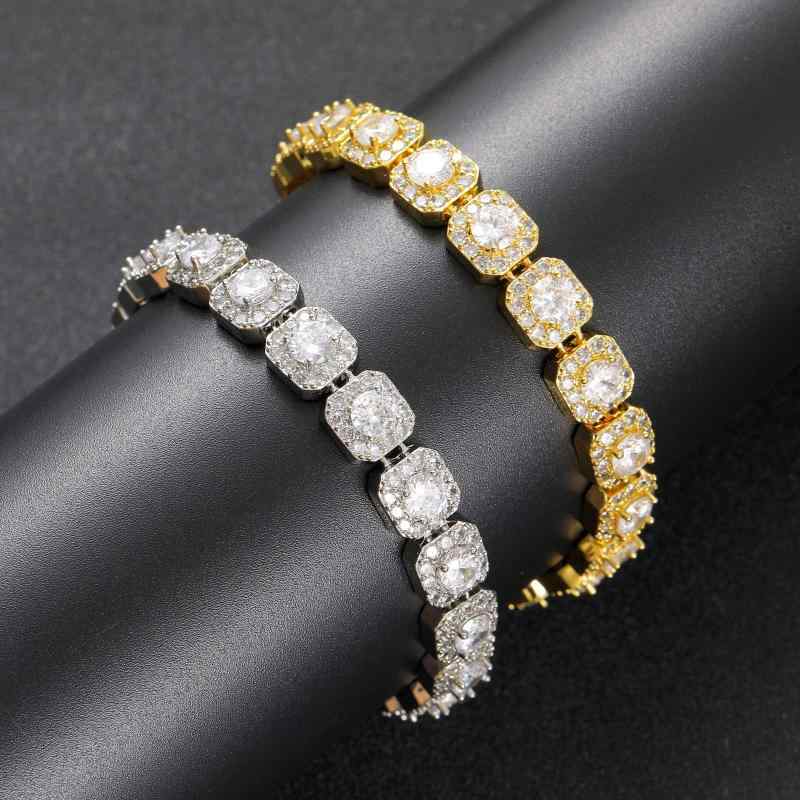 メンズ ブレスレット ジルコニア チェーン ヒップホップ スタイル ストリート ファッション 個性 アクセサリー 普段使い コーディネート 簡単 メタル 素材 輝き 高級感