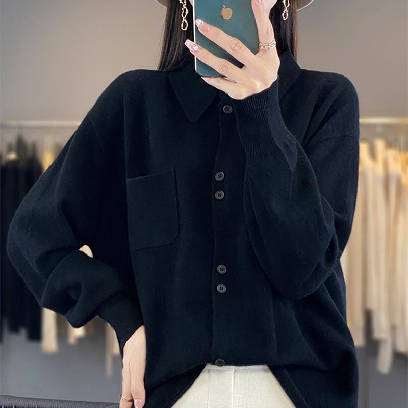 レディース 長袖 プルオーバー ゆったり か細い押し出し 毛糸 秋冬 トップス 合わせ分かりやすい 表現スタイル膨れ上がる 生あたたかい ホンブルグ帽原料品