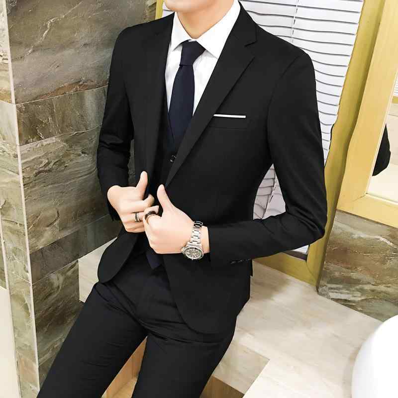 スーツ メンズ 3点セット スリムフィット ビジネス フォーマル 職業 正装 結婚式 新郎 伴郎 礼服 通勤用 冠婚葬祭